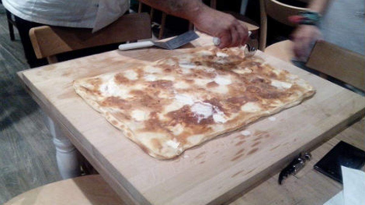 Cheese focaccia at Riviera Focacceria Italiana