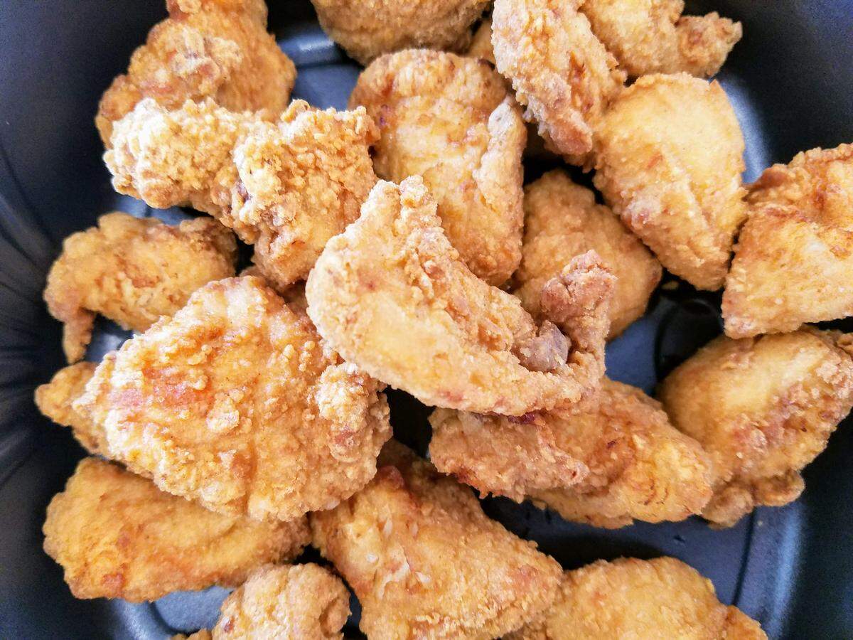 What do you put those sauces on? Crispy Pollo Bites. Or fried yuca, but we ate that too fast to photograph.