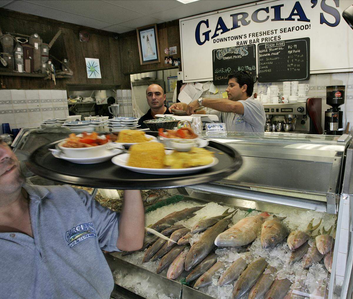 Garcia's Seafood Grille &amp; Fish Market on the river is one of Miami's classic fish spots.