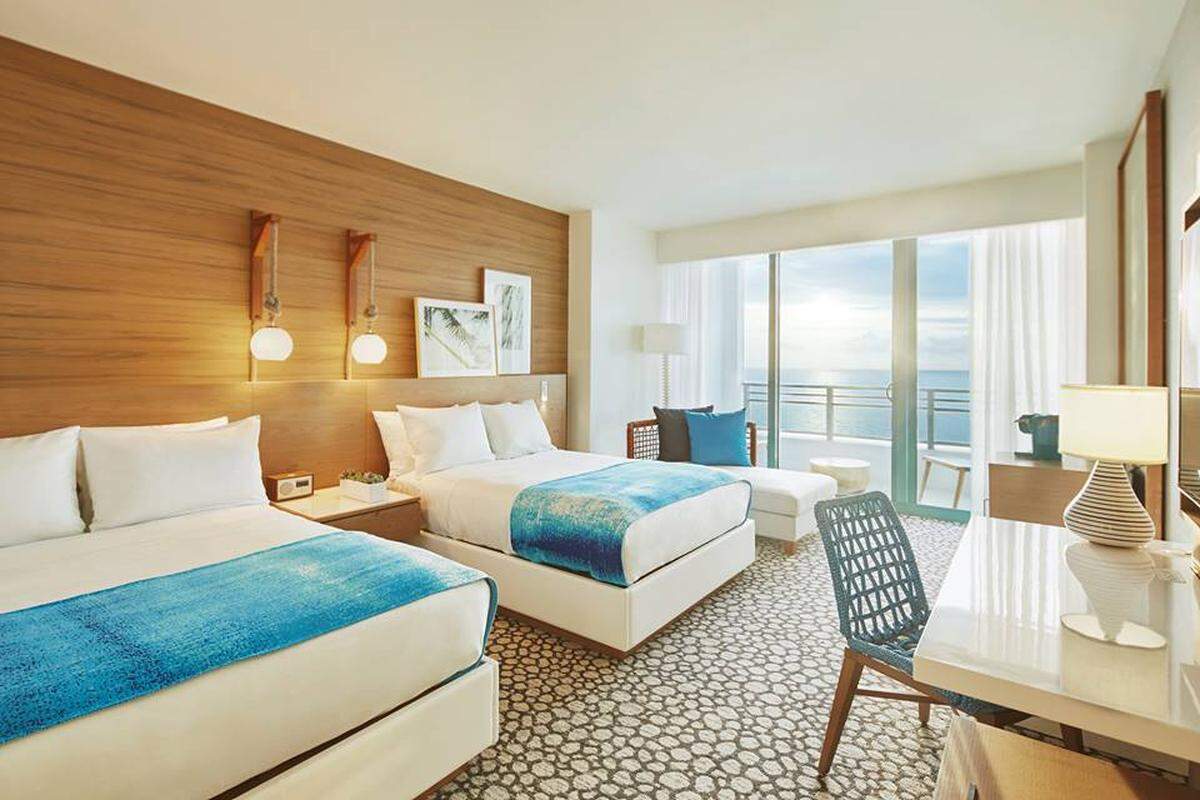 Guest rooms at the newly renovated Diplomat Beach Resort.