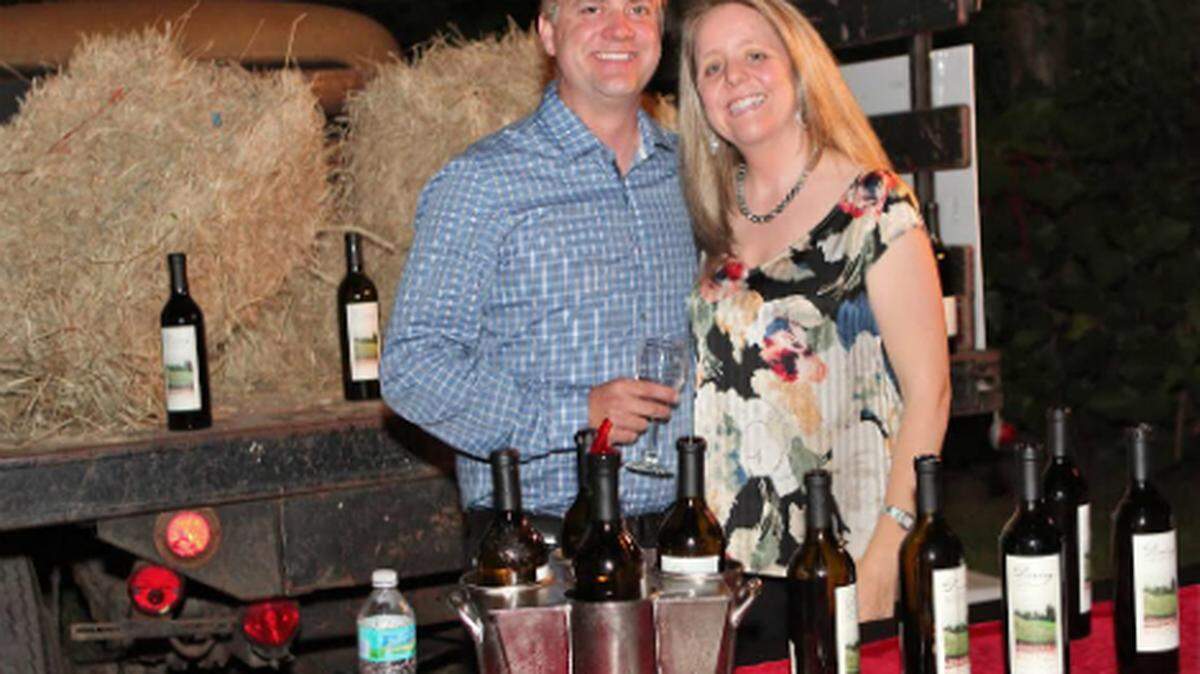Guests at a Wine on Harvest Moon event.