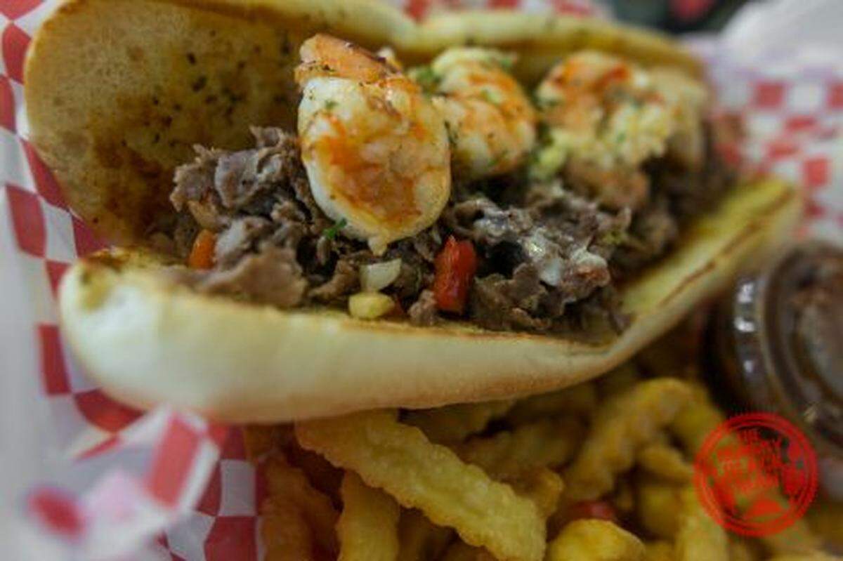 Jumbo Shrimp Philly with fries