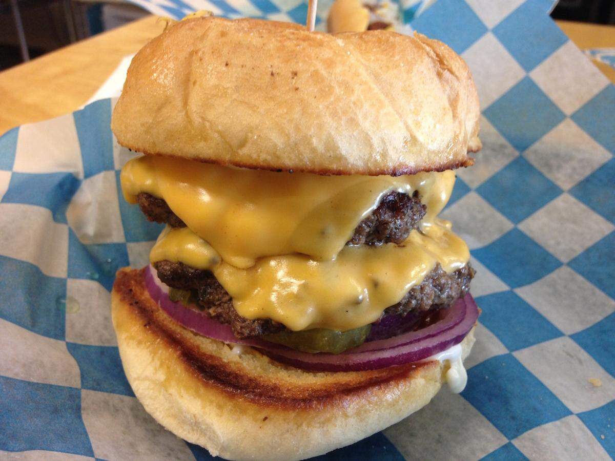 The burgers at Larry, Curly, Burgers &amp; Moe are no joke, Burger Beast says.