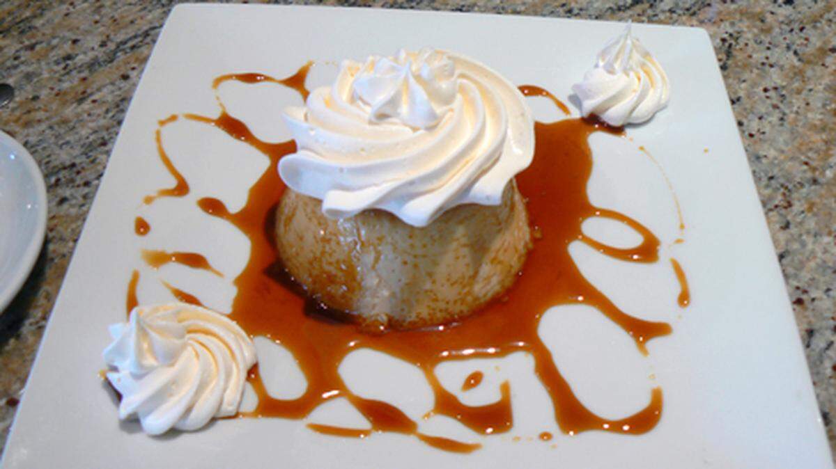 Flan made from an 80-year old family recipes is one of the dessert specialities at the new Havana's Cuban Cuisine in Cooper City.