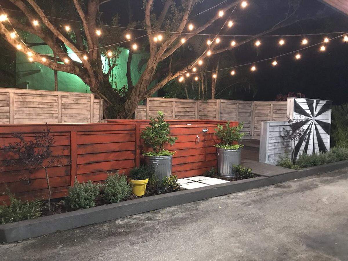 The beer garden at NQC in Miami Lakes