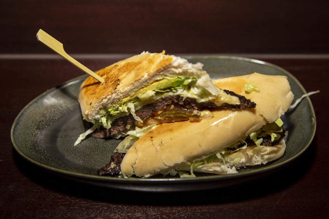 This spin on the Cuban sandwich includes porkbelly and a three-mustard aioli.