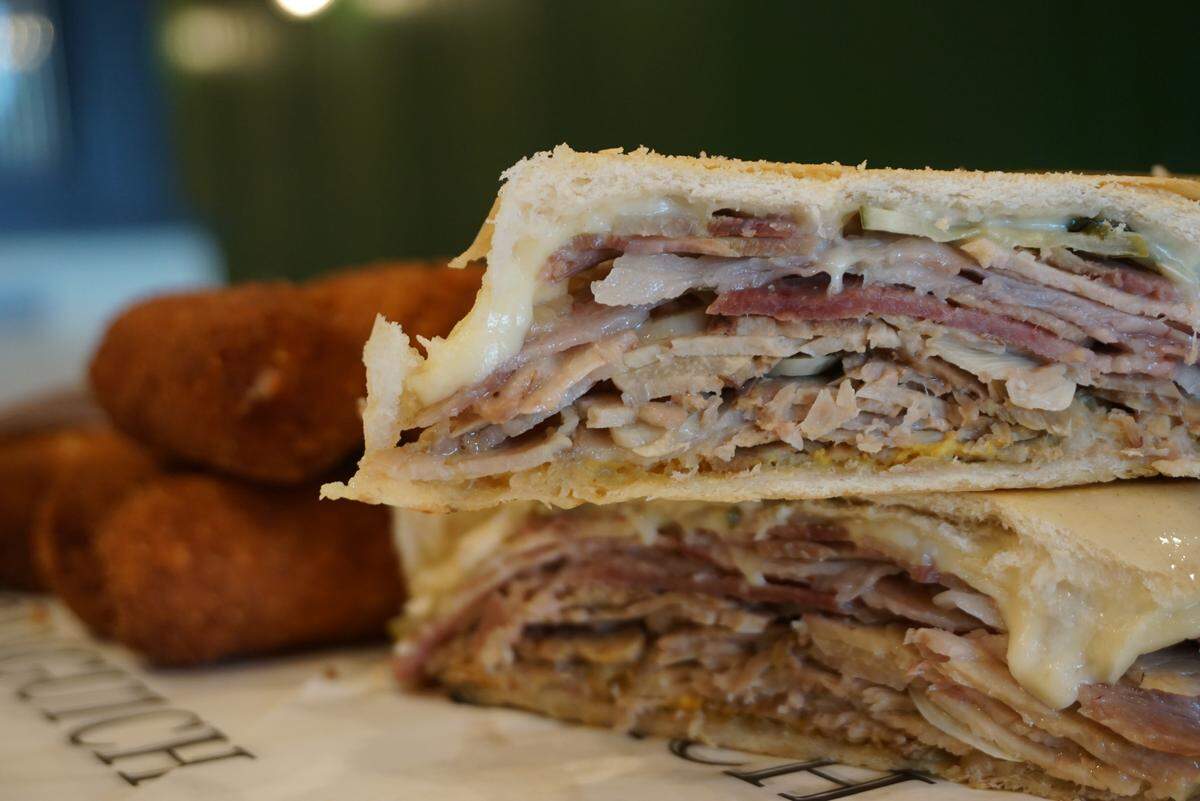 Croqueta preparada sandwich at Sanguich de Miami