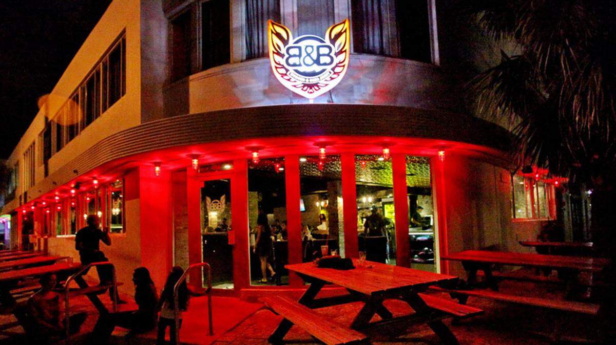 The new Burgers &amp; Beer joint features a restaurant, sports bar and upstairs lounge. Photo: Tomas Loewy.