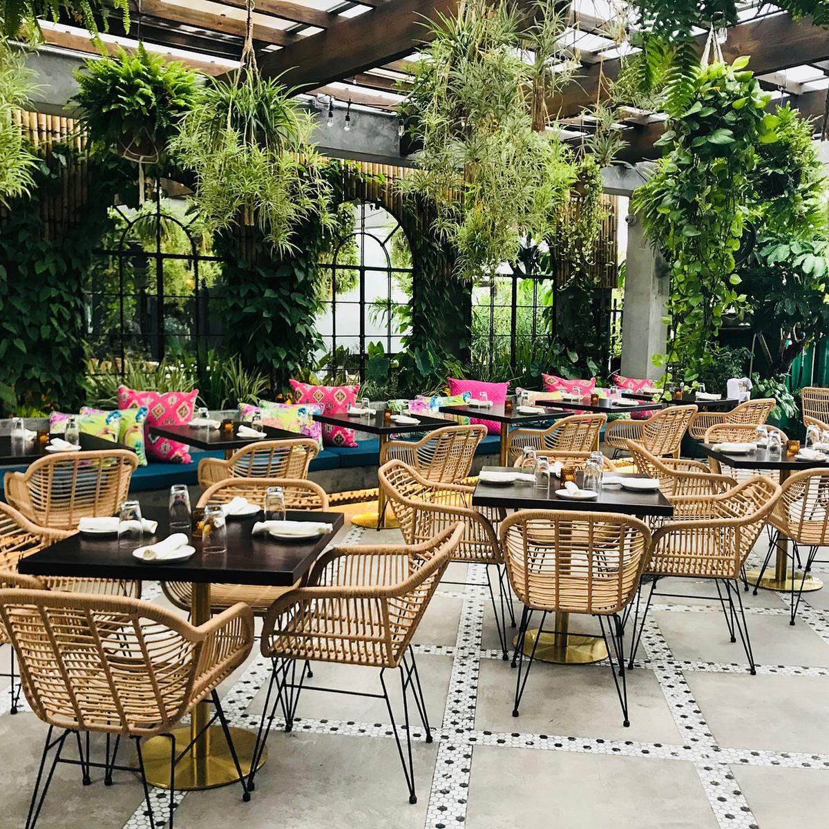 The patio area at vista.