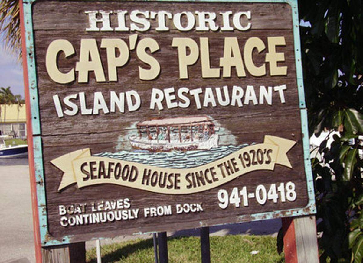 The sign at Cap’s Place.