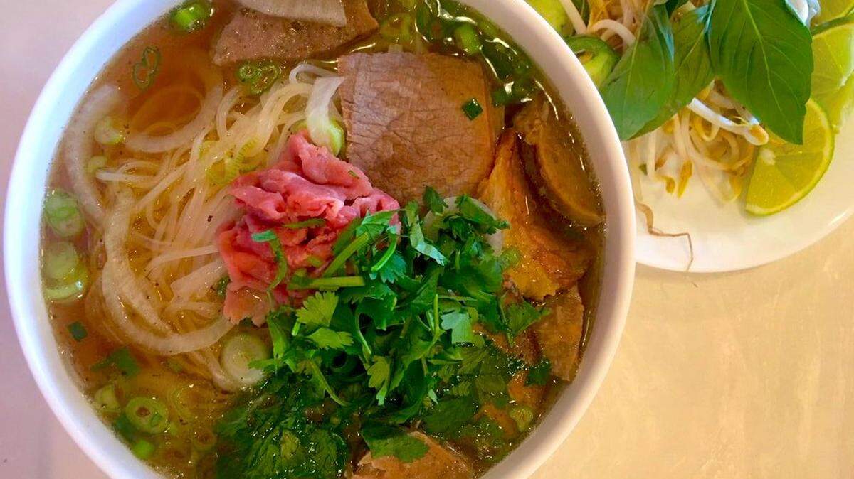 A combination of meats in this pho bowl from Pho Mi 2Go.