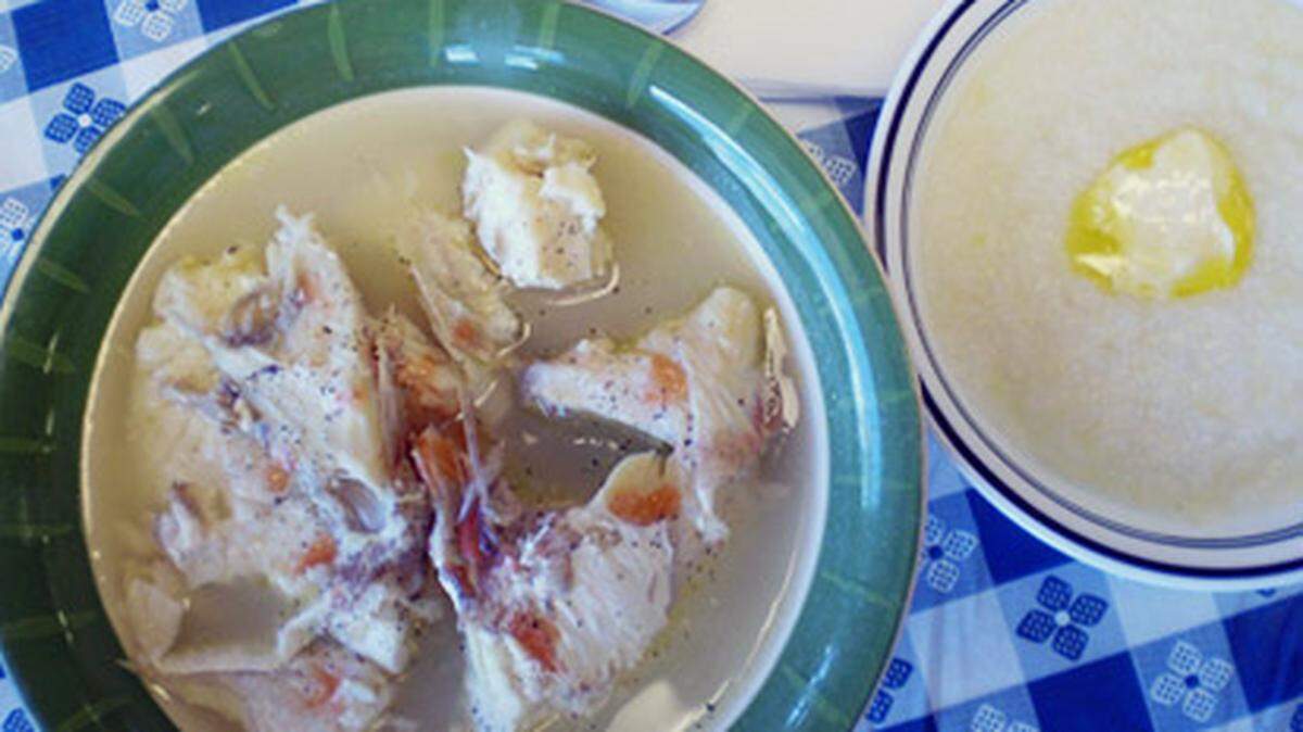 Breakfast boil fish made with fresh grouper and served with grits at Arline's Restaurant &amp; Seafood in Miami Gardens. Photo: Linda Bladholm.