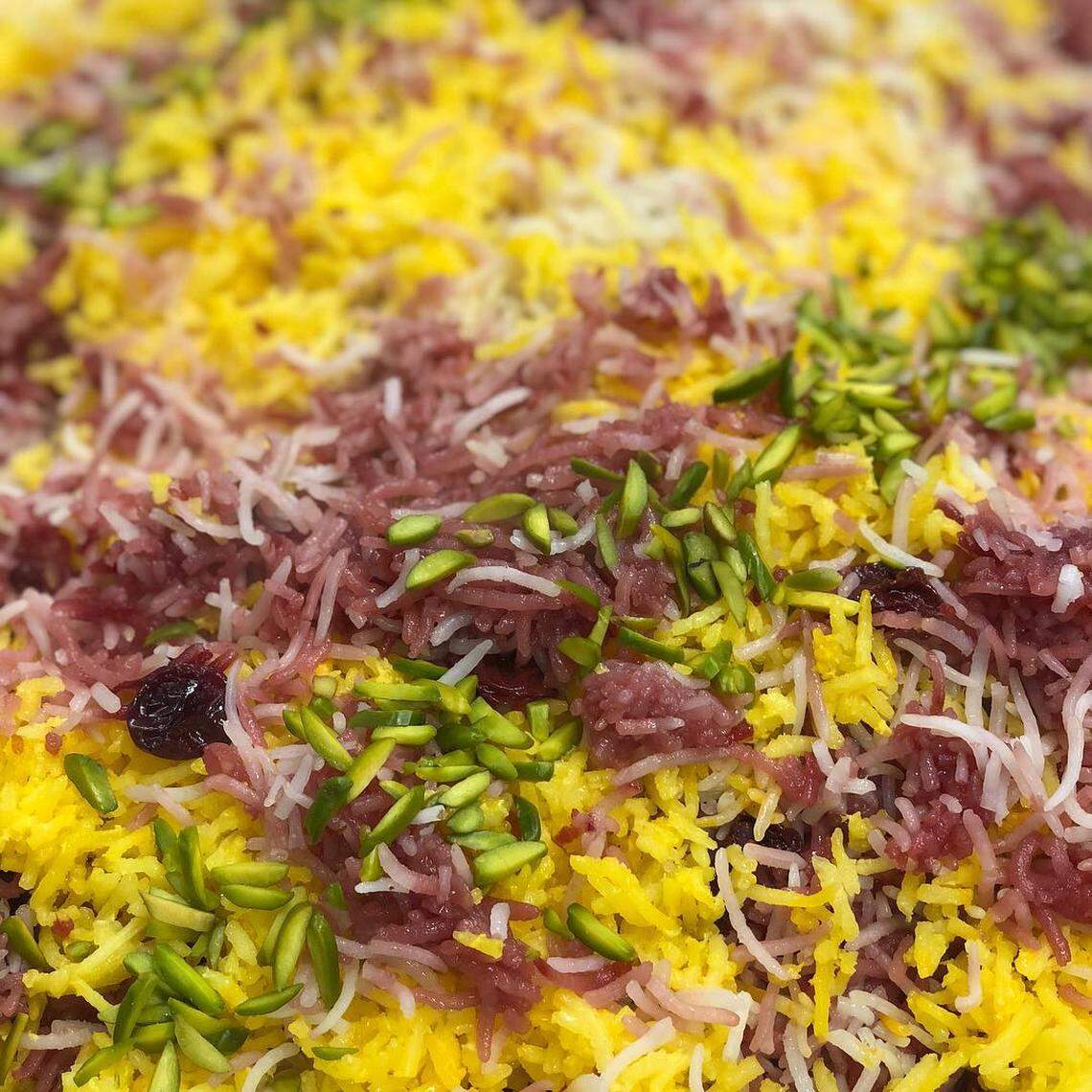 Albaloo polo at Shahs of Kabobs