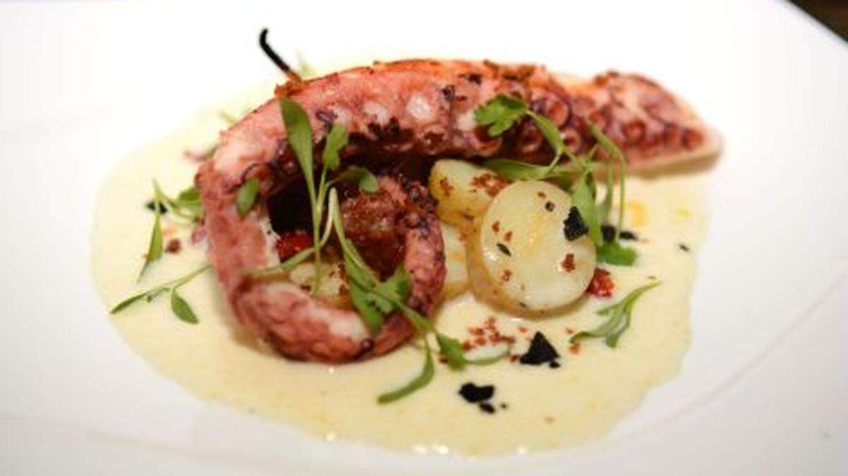 The grilled octopus is among B Bar's Spanish-Mediterranean tapas.