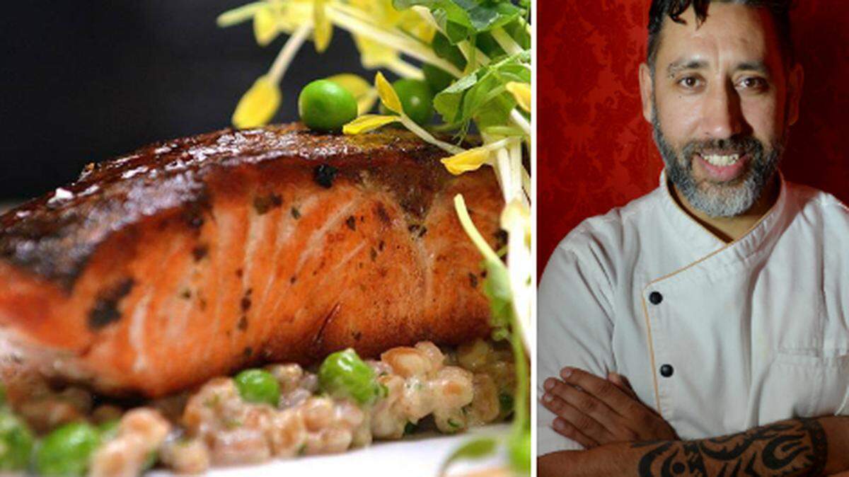 Salmon from Tantalize and chef Horacio Rivadero.