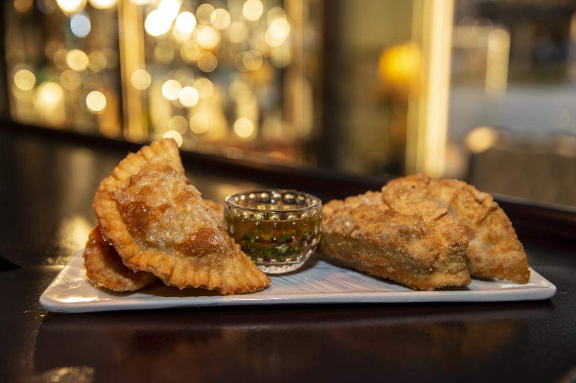 Empanadas are filled with steak, sweet corn and chicken or roasted calabaza at Cafe La Trova.