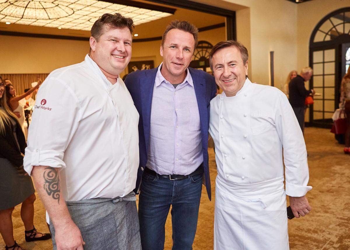 Chef Daniel Boulud hosting brunch at Cafe Boulud.