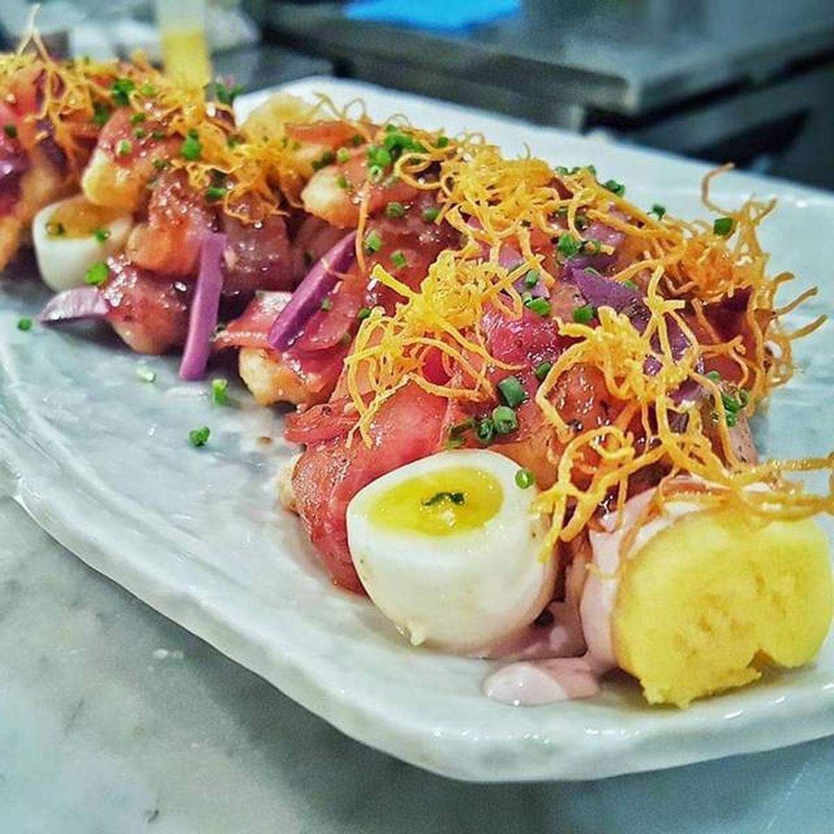 Fish escabeche at 1111 Peruvian Bistro