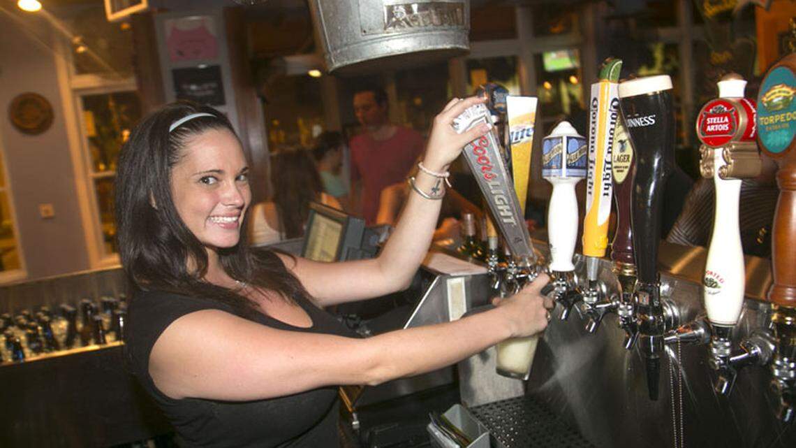 Bartender Tia Azzara at Tarpon Bend (200 SW 2nd Street) in Fort Lauderdale.