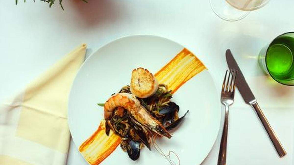 Shellfish paella at the Boulud Sud pop up in downtown (Handout)