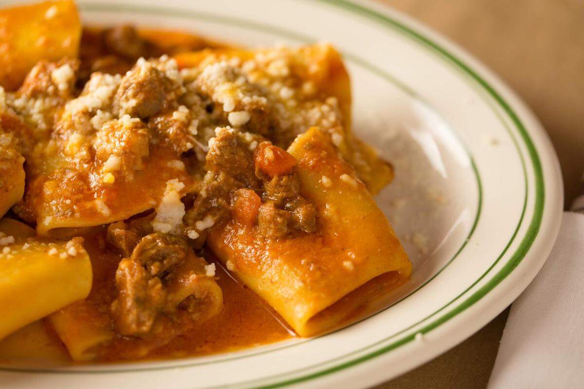 Paccheri with lamb ragu at Osteria Baiocco