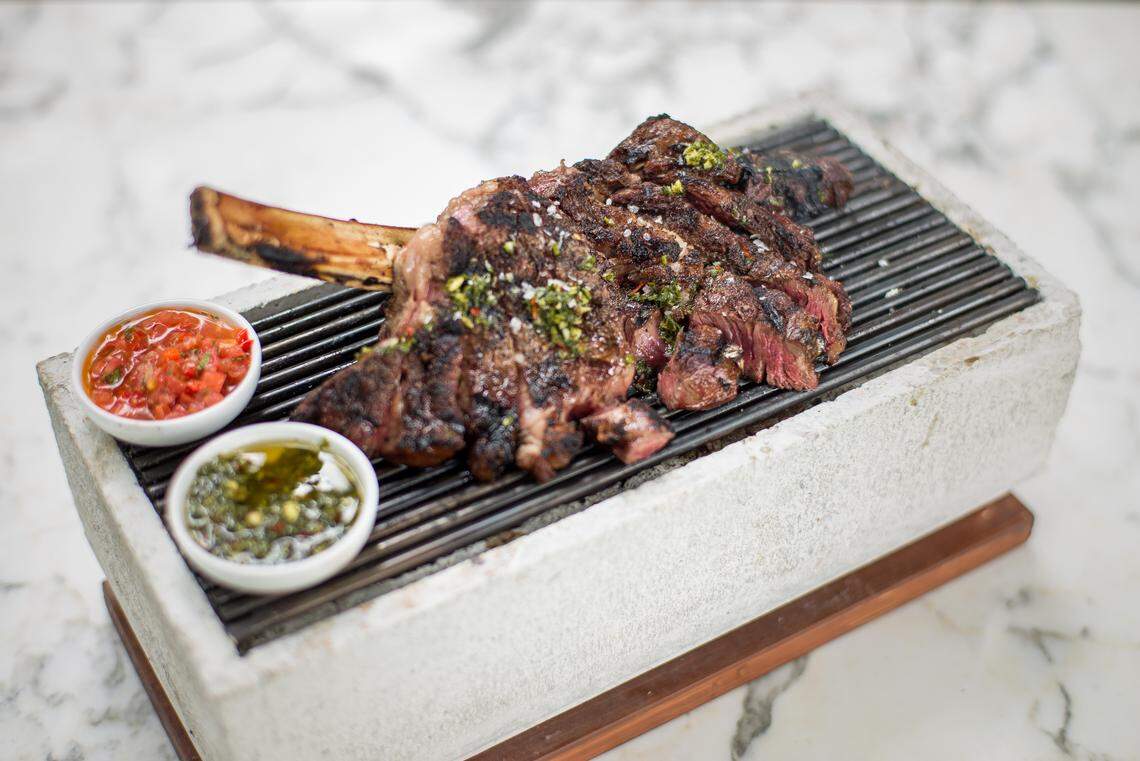 Treats from the wood burning grill at Leynia.