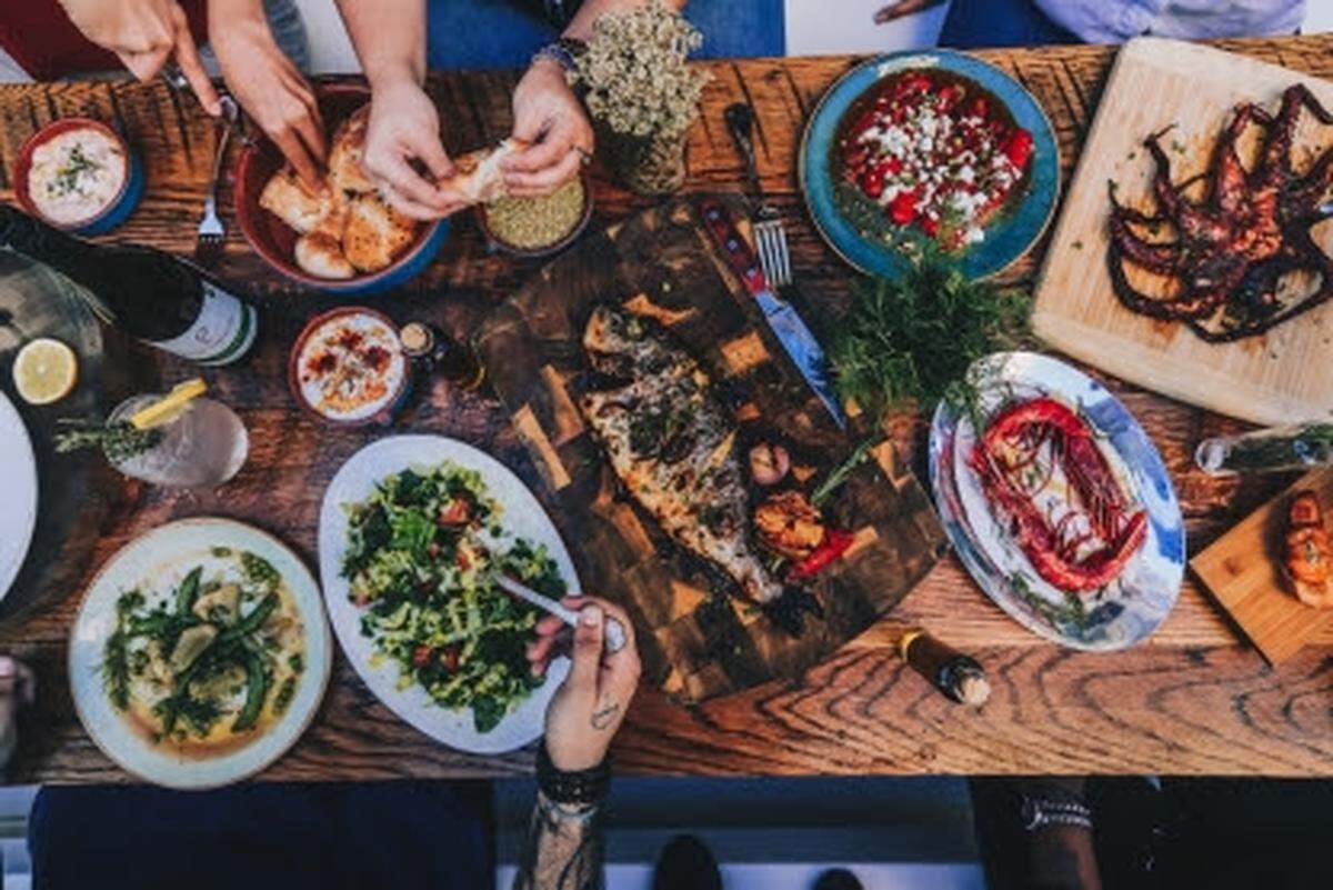 Colorful selection of items from the "Zorba the Greek" brunch menu at Skorpio's. (Handout)
