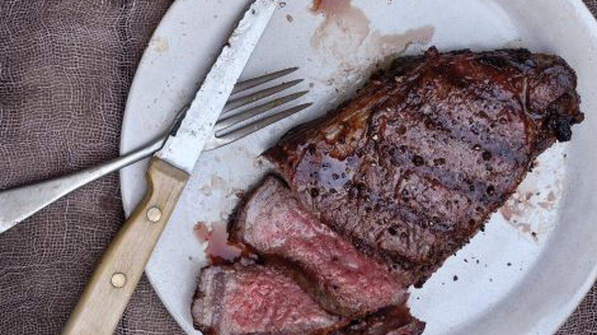 Cherry-smoked strip streak from Raichlen's "Project Smoke" (Matthew Benson)