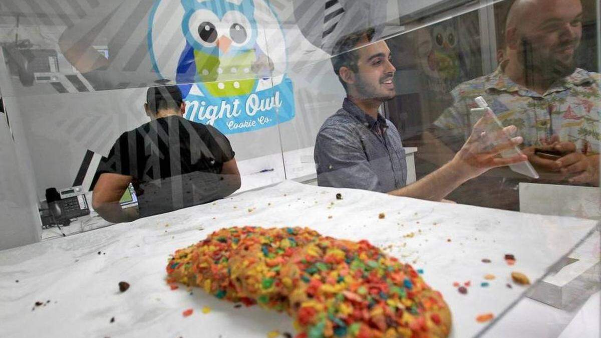 Cookies go fast at Night Owl Cookies, the cookie-delivery brainchild of Miami’s Andrew Gonzalez, who was named to Forbes’ 30 Under 30 annual list released Jan. 3, 2017. (Carl Juste/Miami Herald)