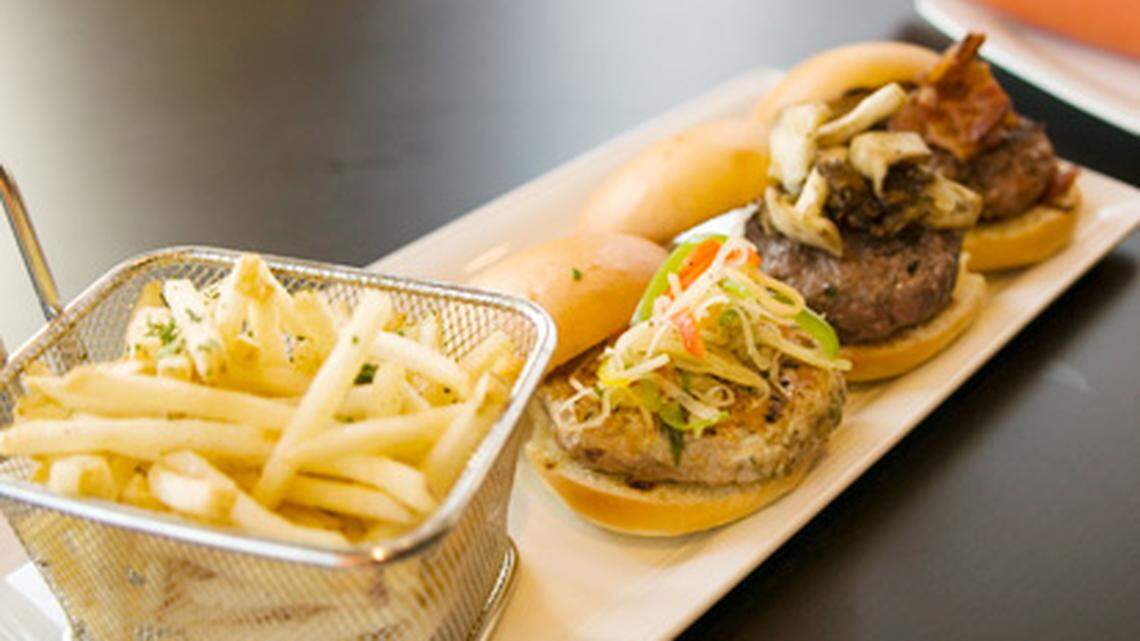 Trio of sliders at Rybak's.