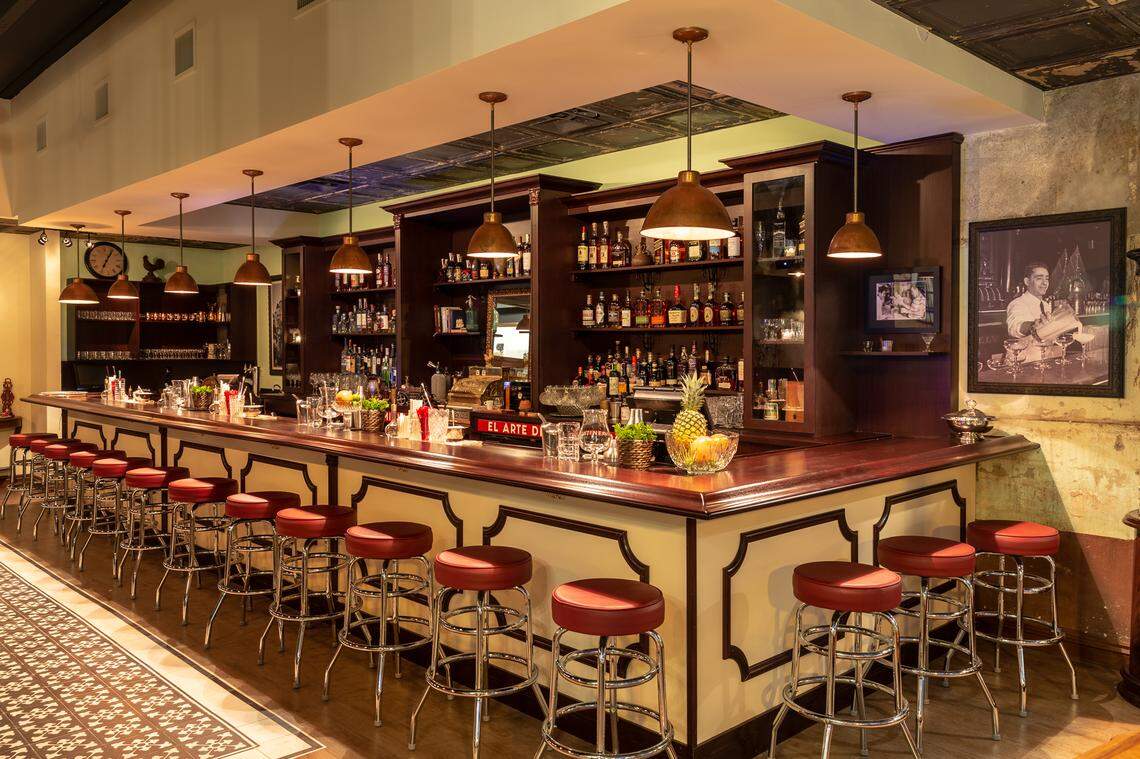 Interior of Café La Trova evokes old-world Cuba