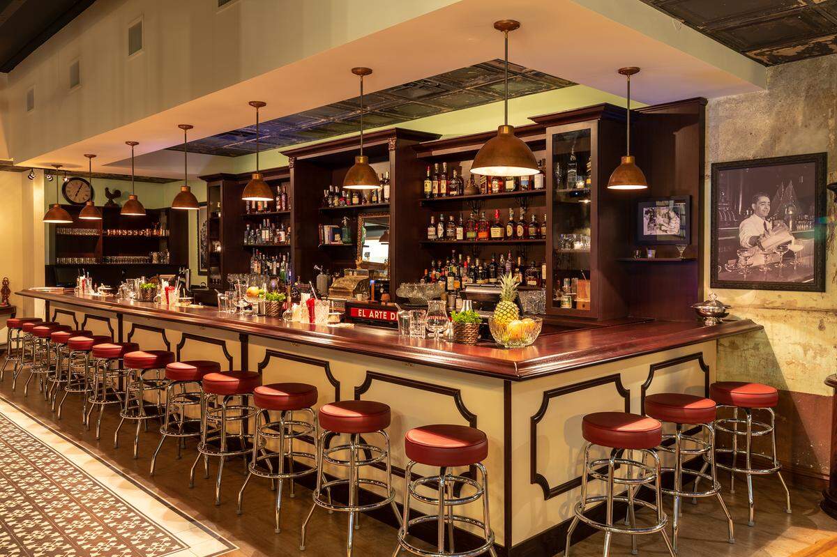 Interior of Café La Trova evokes old-world Cuba