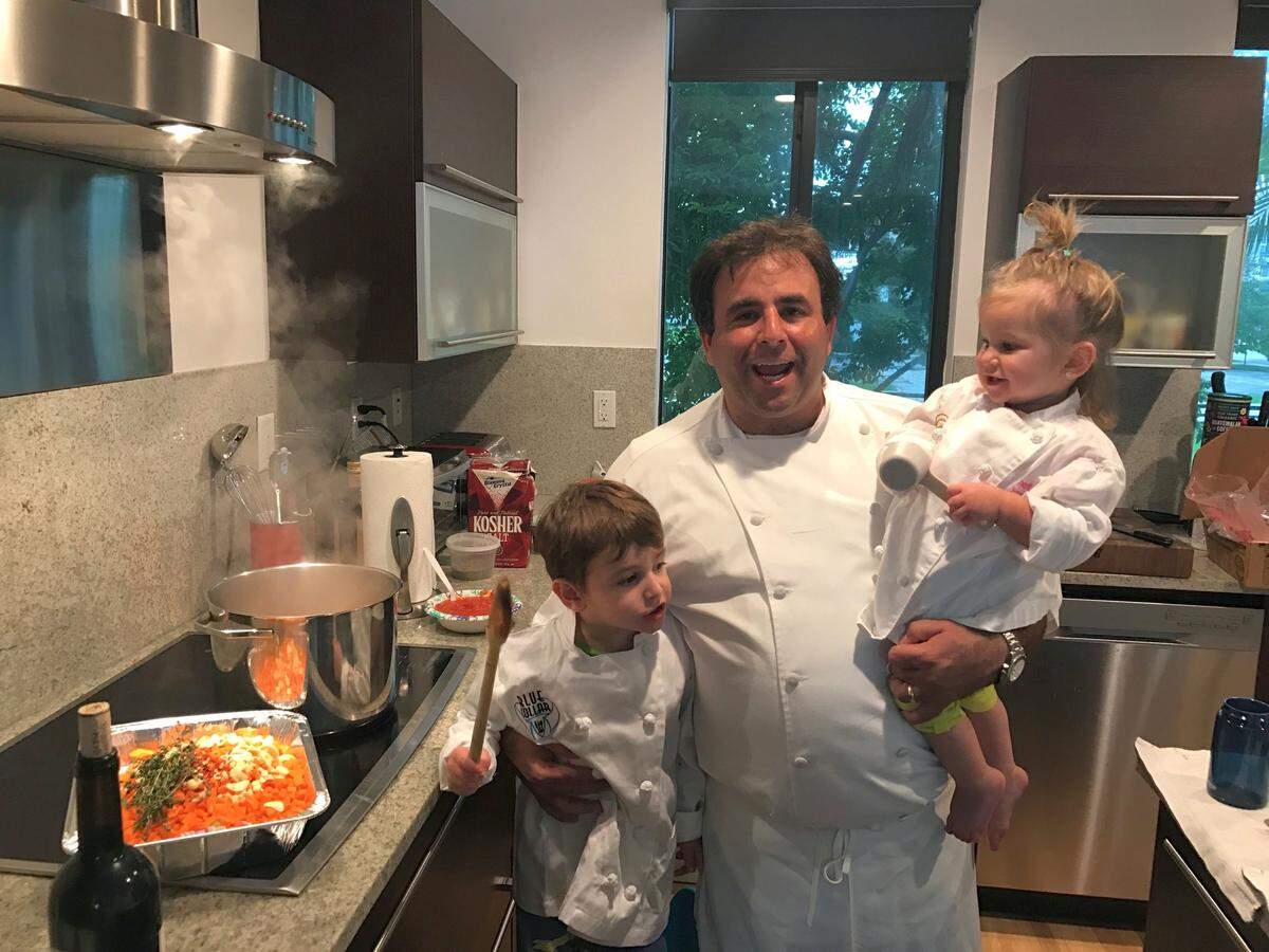 Danny Serfer with son Henry and daughter Charlie.
