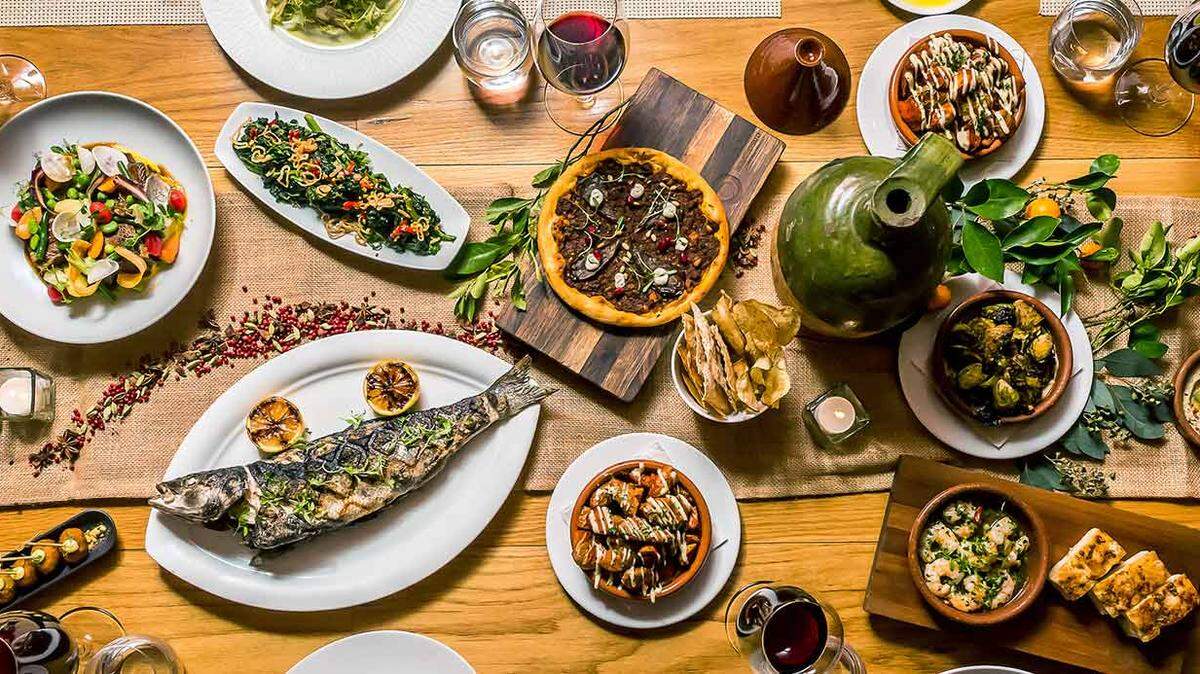 Dishes from Boulud Sud Miami.