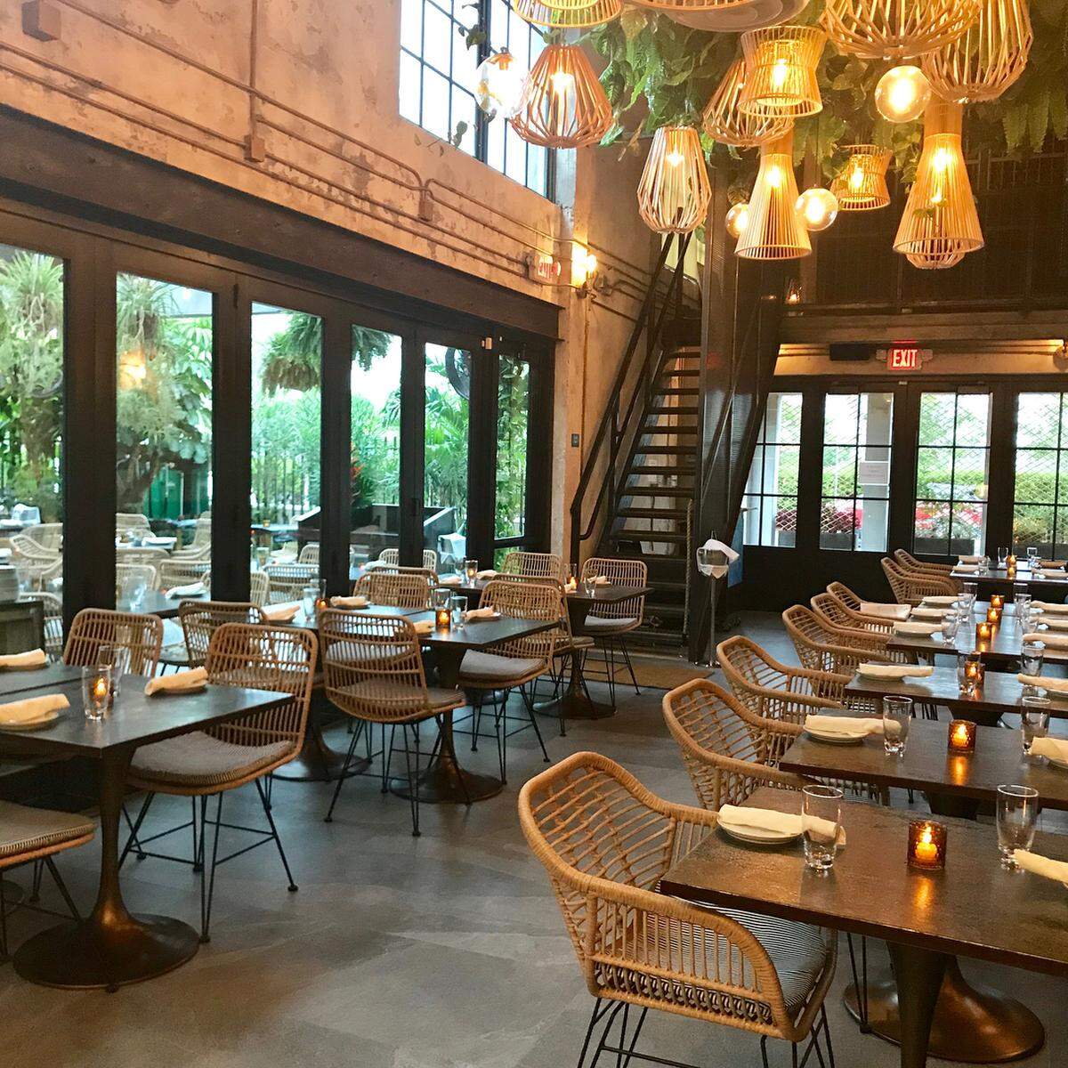 The indoor seating area at the restaurant.