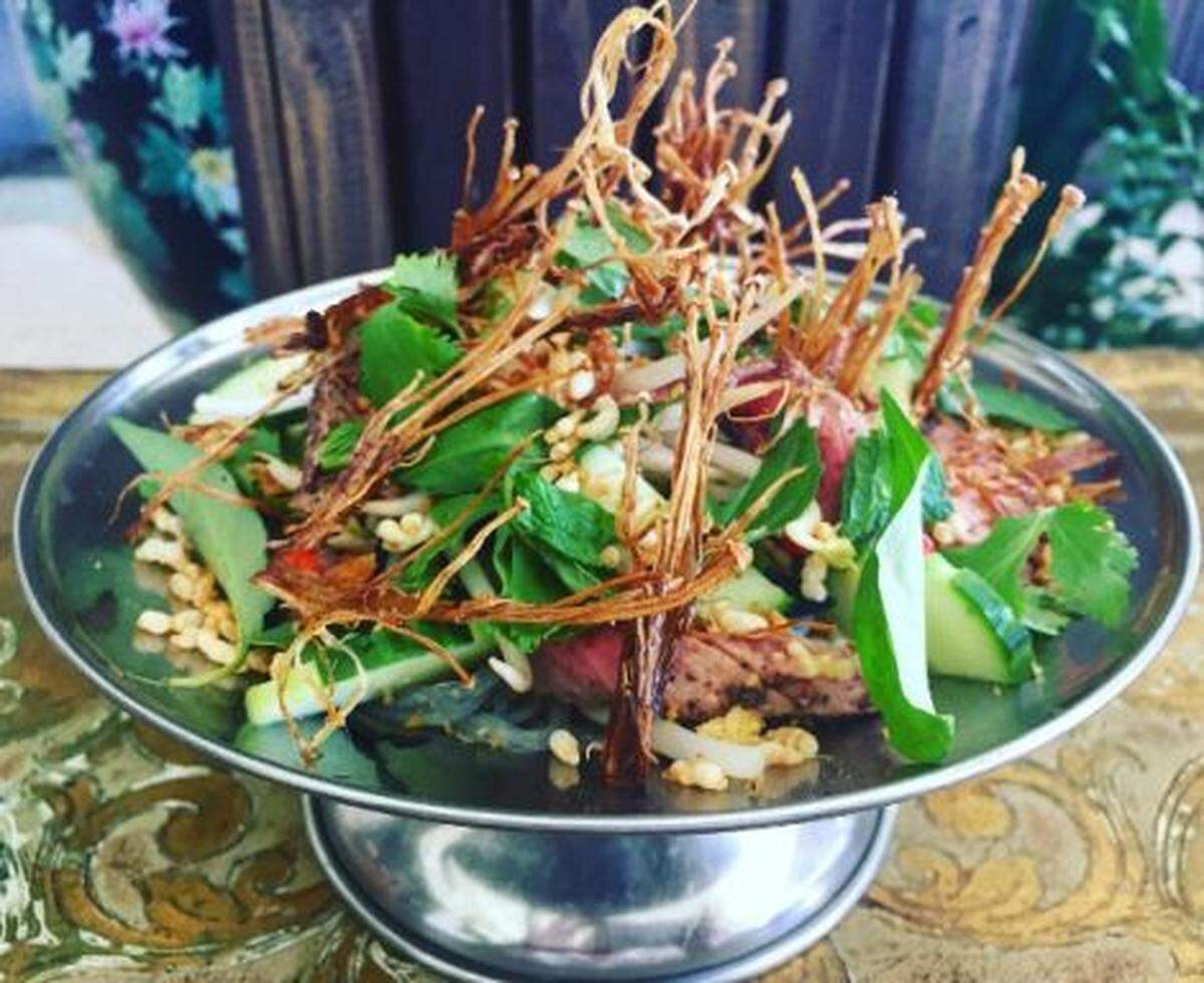 Spicy beef with glass noodles