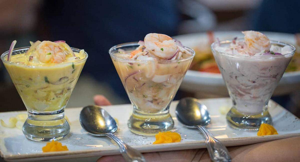Several different kinds of ceviche are available at Divino Ceviche in Coral Gables.