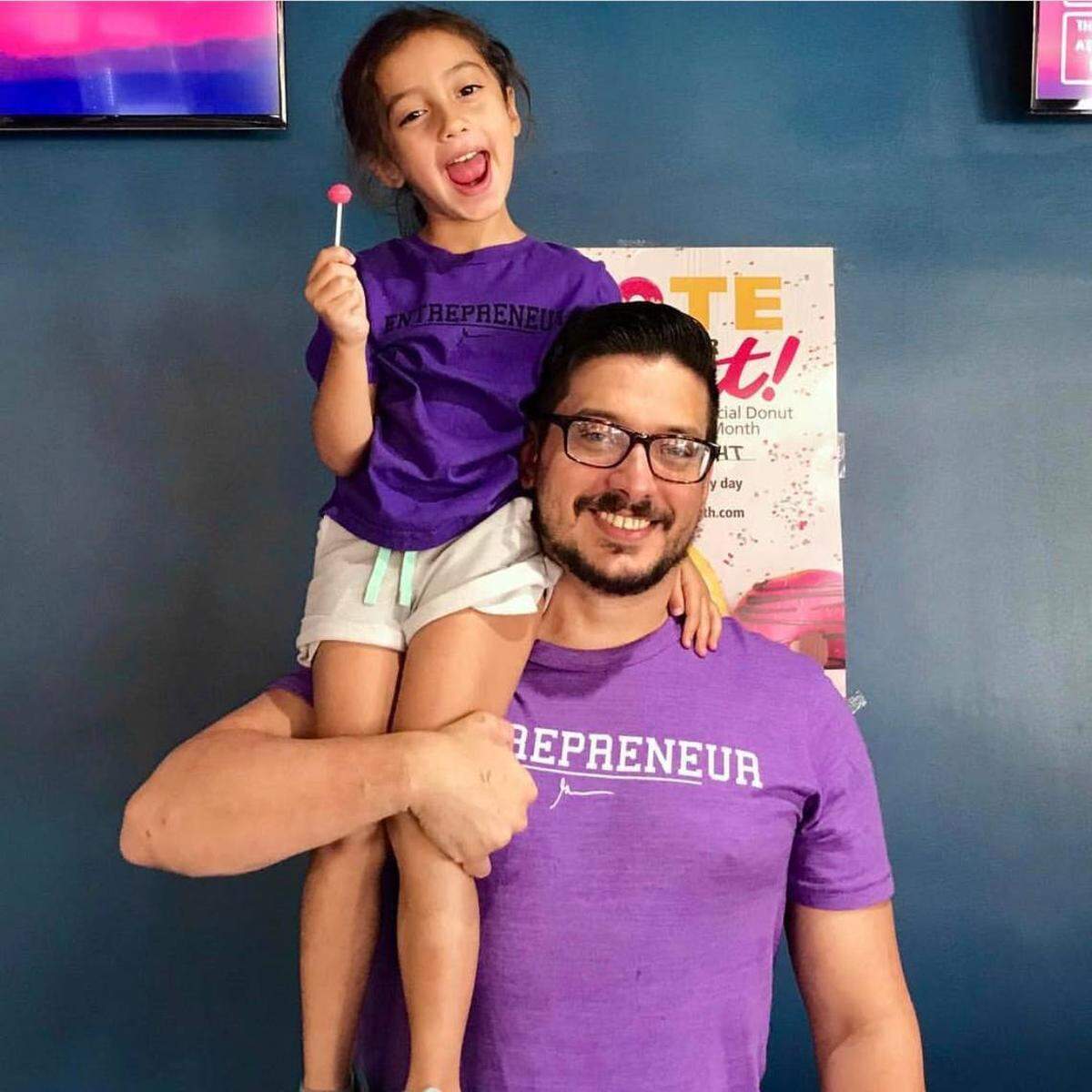 Sweet Melody ice cream founder Mike Romeu with his daughter, Melody