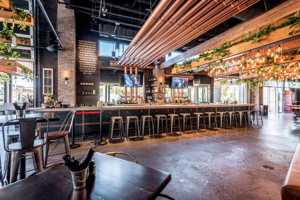 The bar at Copper Blues.