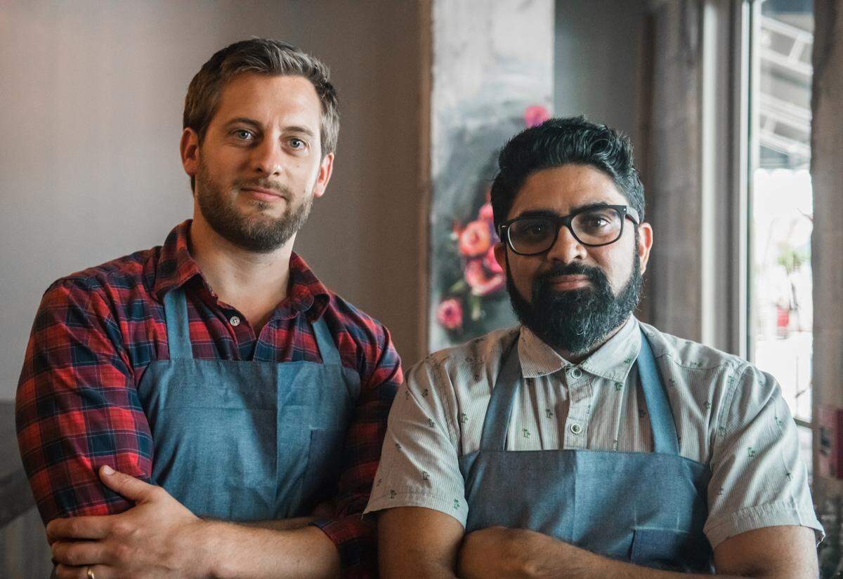 Chef Niven Patel, right, will oversee Erba with the help of his new chef de cuisine, Tim Piazza.
