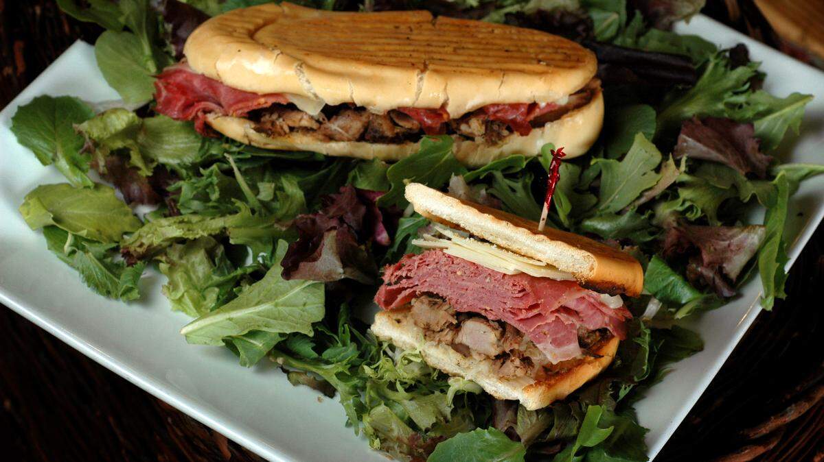 The new-school sandwiche cubano at L &amp; L Market and Bistro in Miramar. Photo: Emily Michot