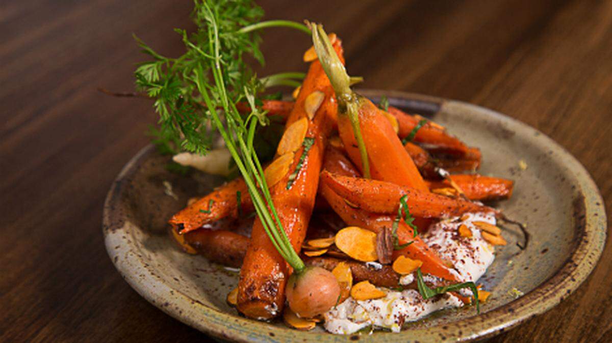 Roasted carrots at Pinch Kitchen in Miami