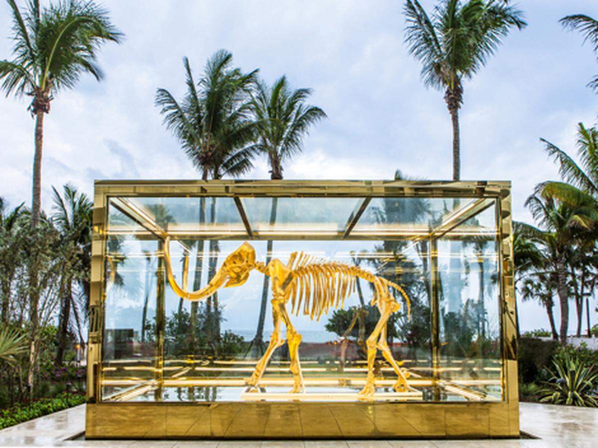 Faena is home to this gilded woolly mammoth by artist Damien Hirst.