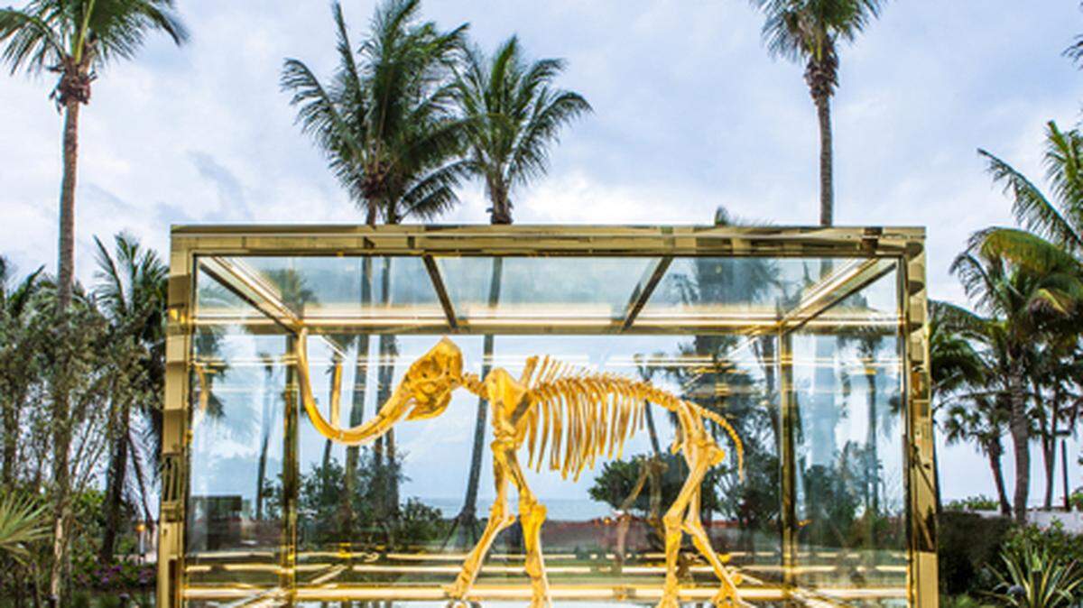 Faena is home to this gilded woolly mammoth by artist Damien Hirst.