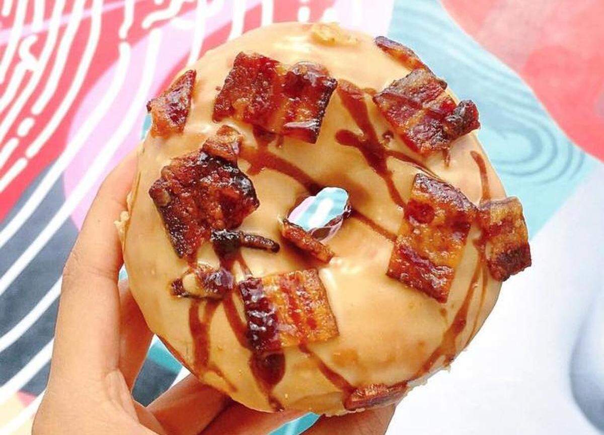 There will be no shortage of doughnut festivities for National Doughnut Day. Picture: a maple-bacon doughnut from the Salty Donut.