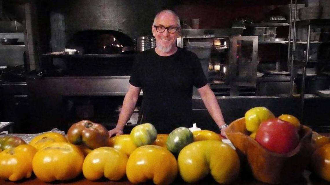 Miami chef Michael Schwartz in the kitchen at Michael's Genuine in the Design District.