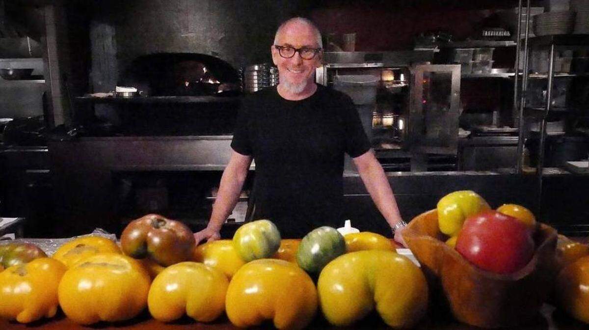 Miami chef Michael Schwartz in the kitchen at Michael's Genuine in the Design District.