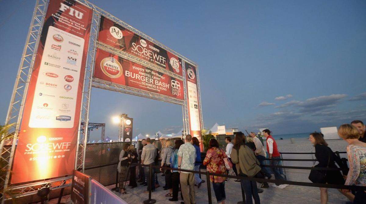 The entrance to Burger Bash, one of the festival's most sought after events.