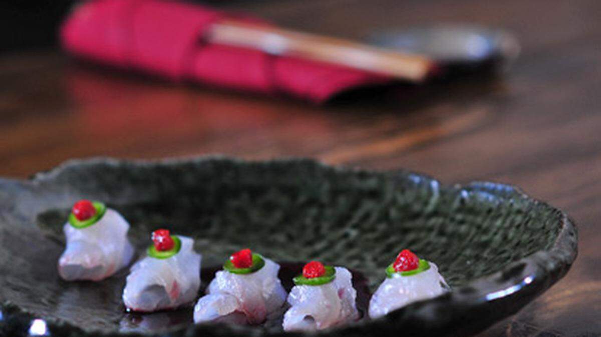 Shiso White Fish Roulade.