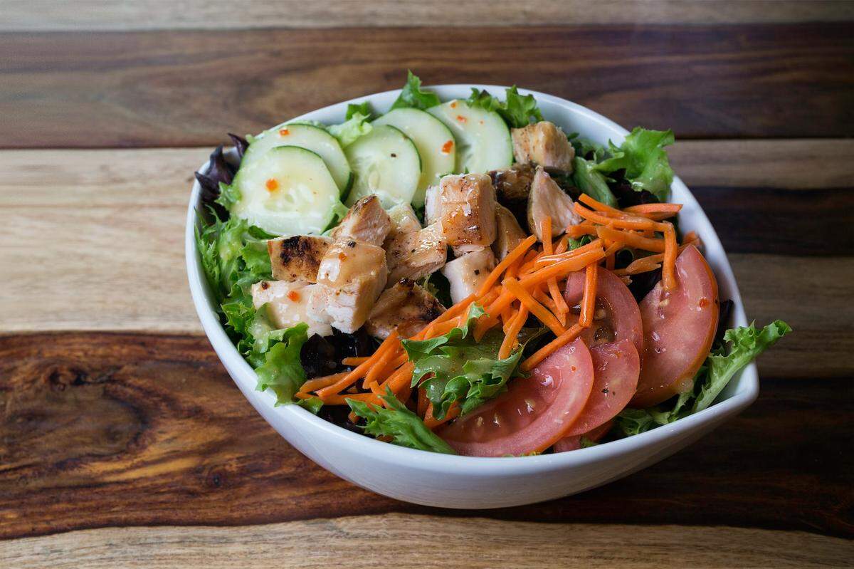 Grilled chicken salad at Natural Chicken Grill